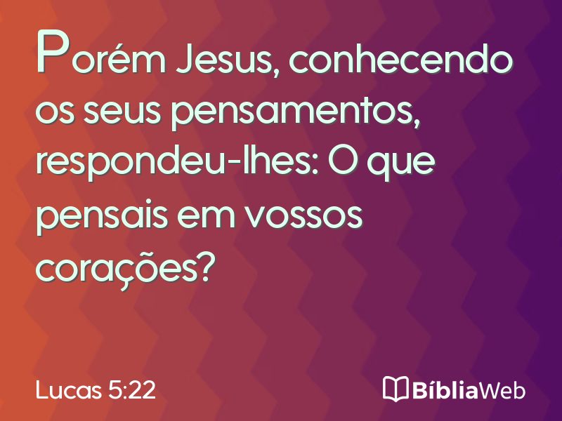 Lucas 5:22 em imagem para compartilhar