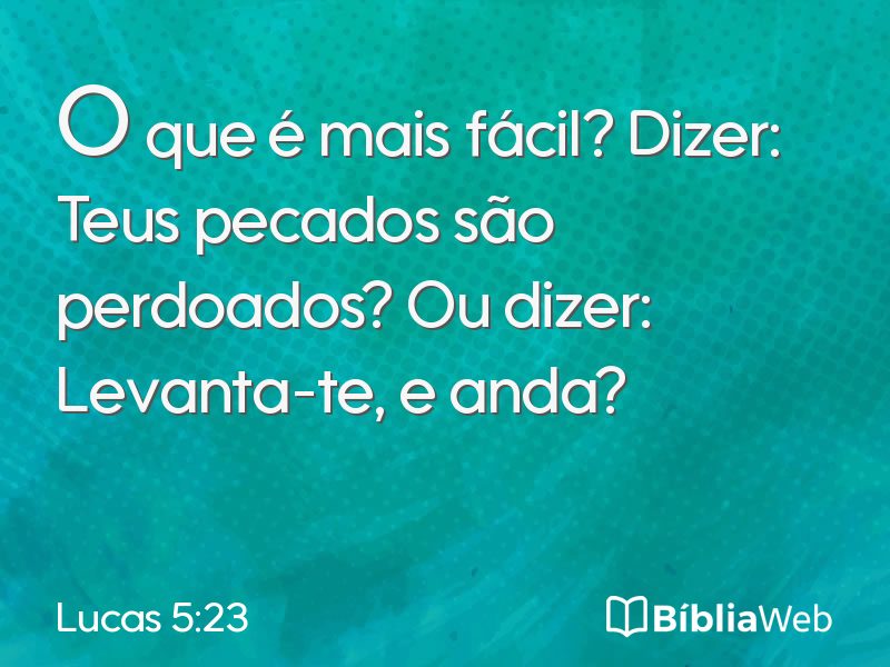 Lucas 5:23 em imagem para compartilhar