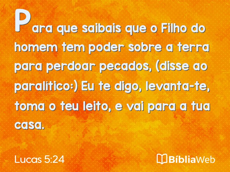 Lucas 5:24 em imagem para compartilhar