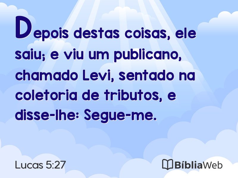 Lucas 5:27 em imagem para compartilhar