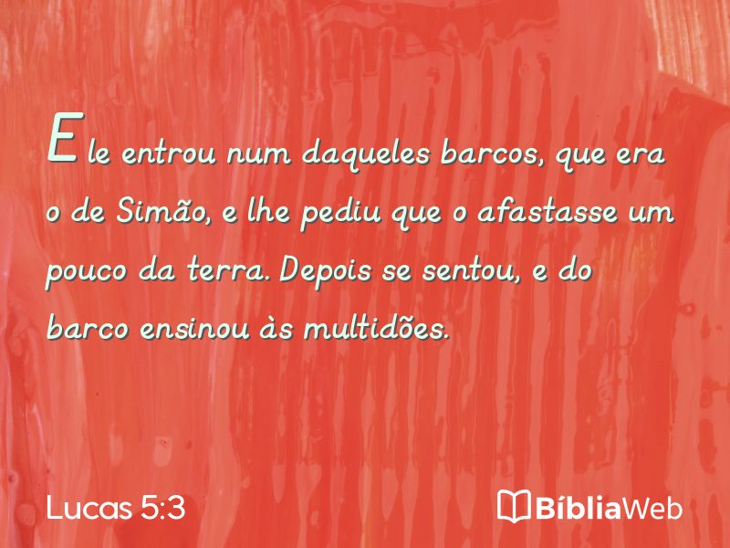 Lucas 5:3 em imagem para compartilhar