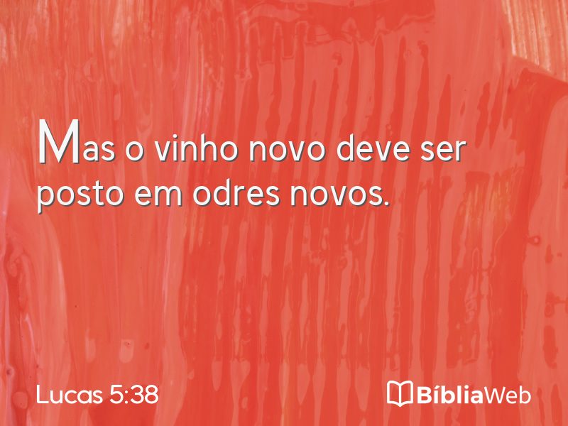 Lucas 5:38 em imagem para compartilhar