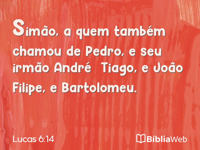 Lucas 6:14 em imagem para compartilhar