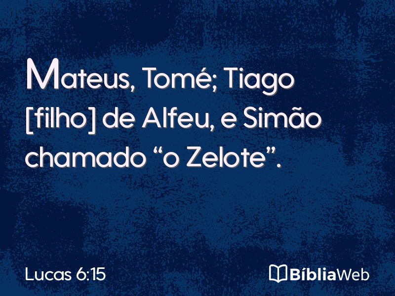 Lucas 6:15 em imagem para compartilhar