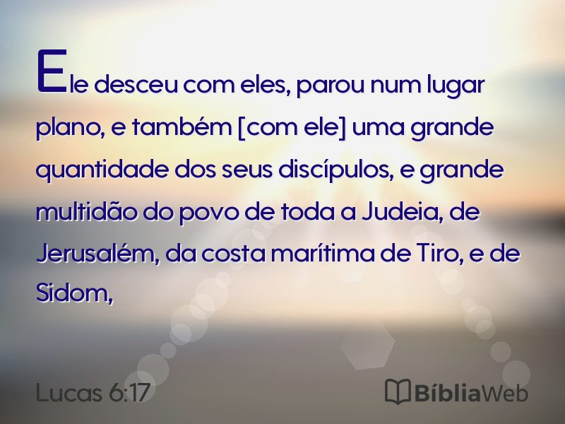 Lucas 6:17 em imagem para compartilhar