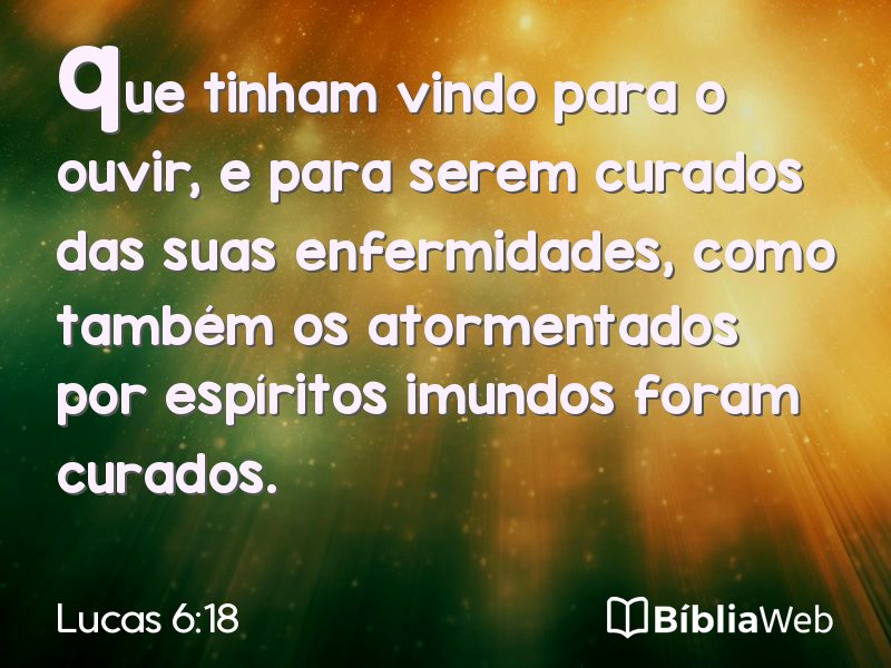 Lucas 6:18 em imagem para compartilhar