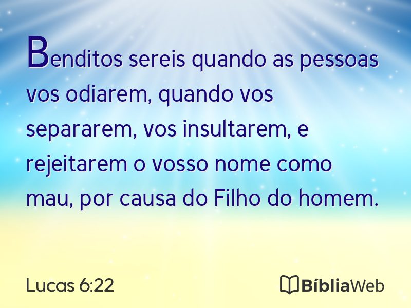 Lucas 6:22 em imagem para compartilhar
