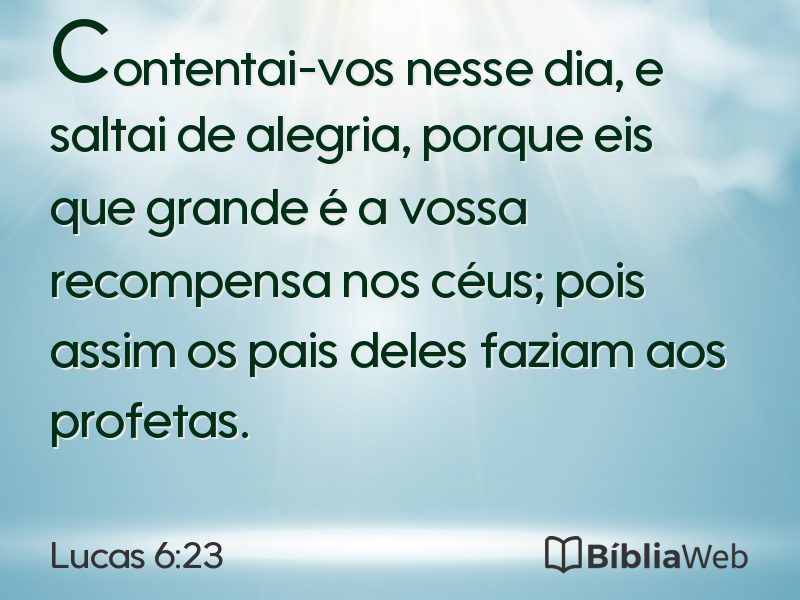 Lucas 6:23 em imagem para compartilhar
