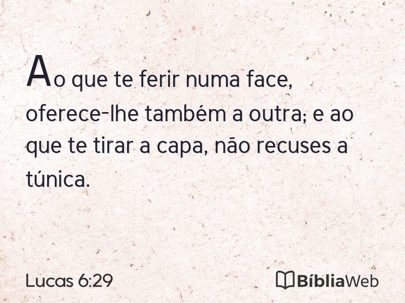 Lucas 6:29 em imagem para compartilhar