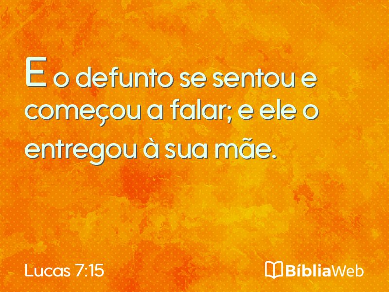 Lucas 7:15 em imagem para compartilhar