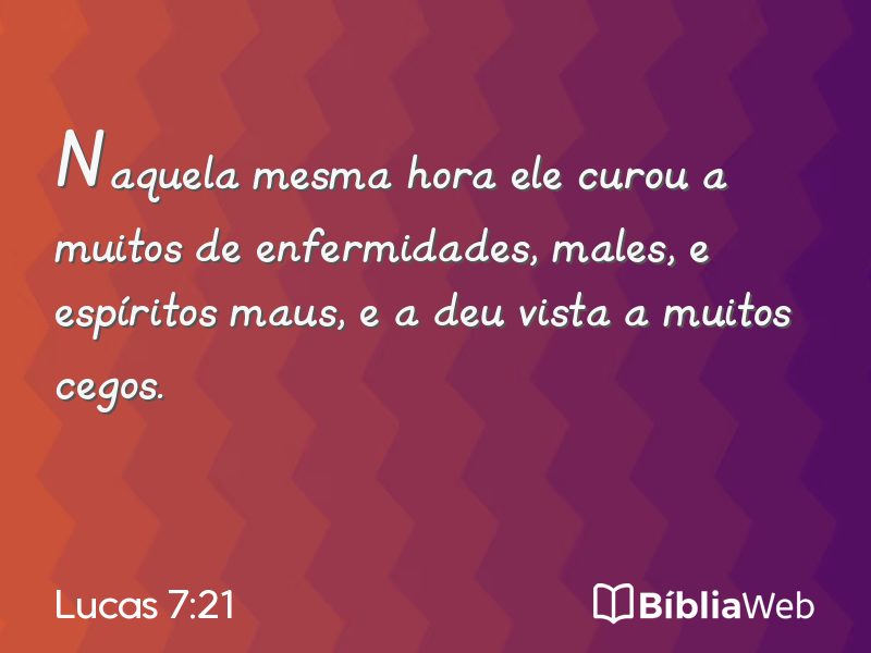 Lucas 7:21 em imagem para compartilhar