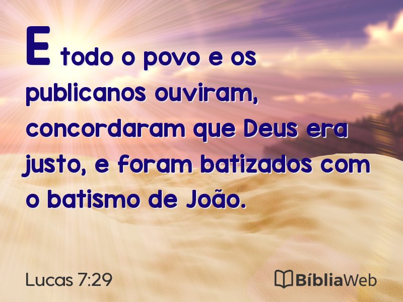 Lucas 7:29 em imagem para compartilhar