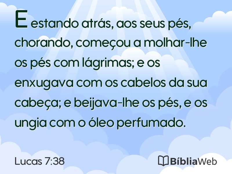 Lucas 7:38 em imagem para compartilhar