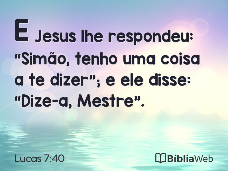 Lucas 7:40 em imagem para compartilhar