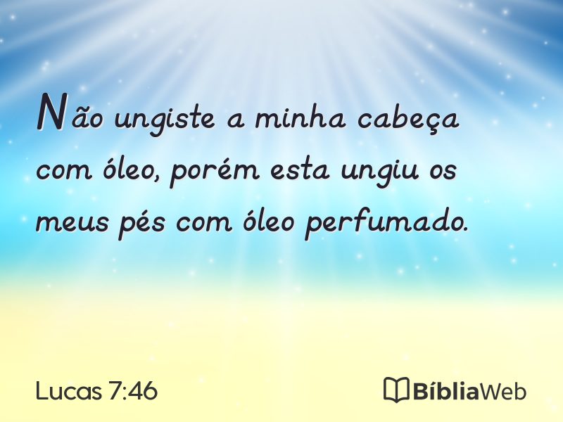 Lucas 7:46 em imagem para compartilhar