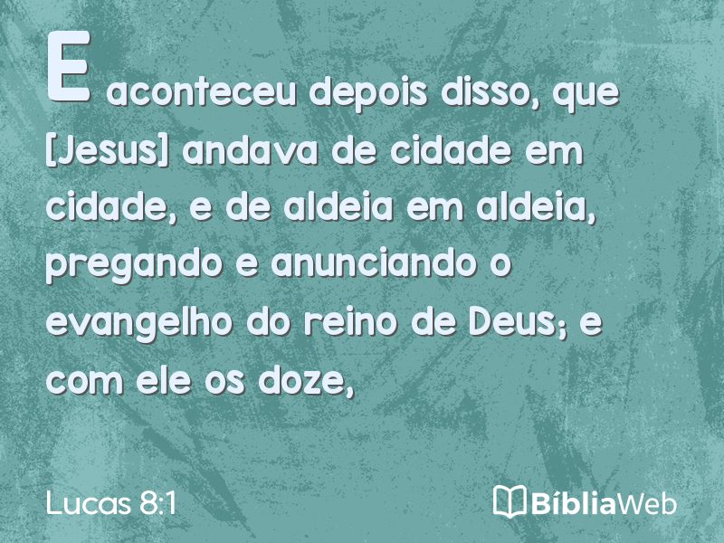 Lucas 8:1 em imagem para compartilhar