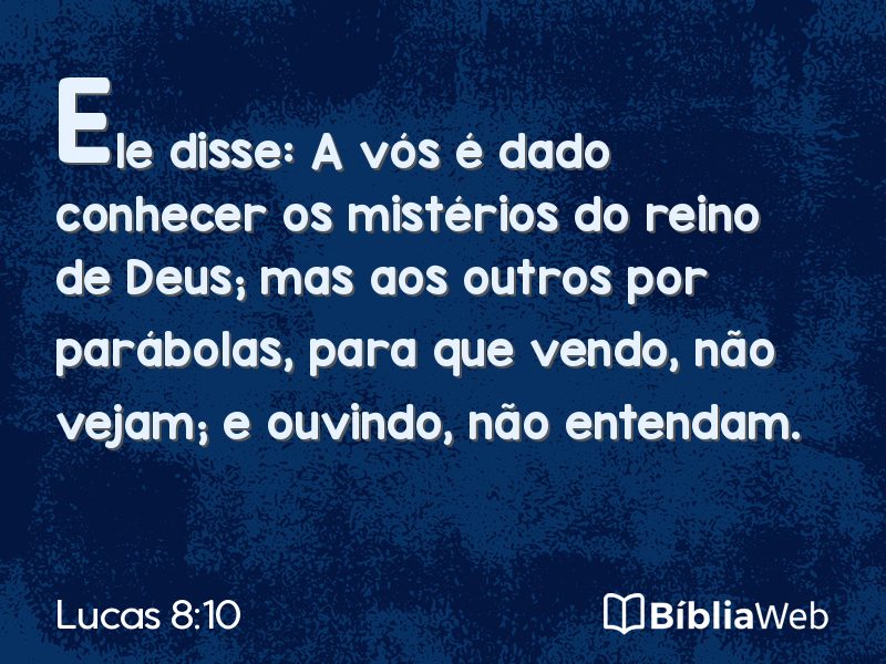 Lucas 8:10 em imagem para compartilhar