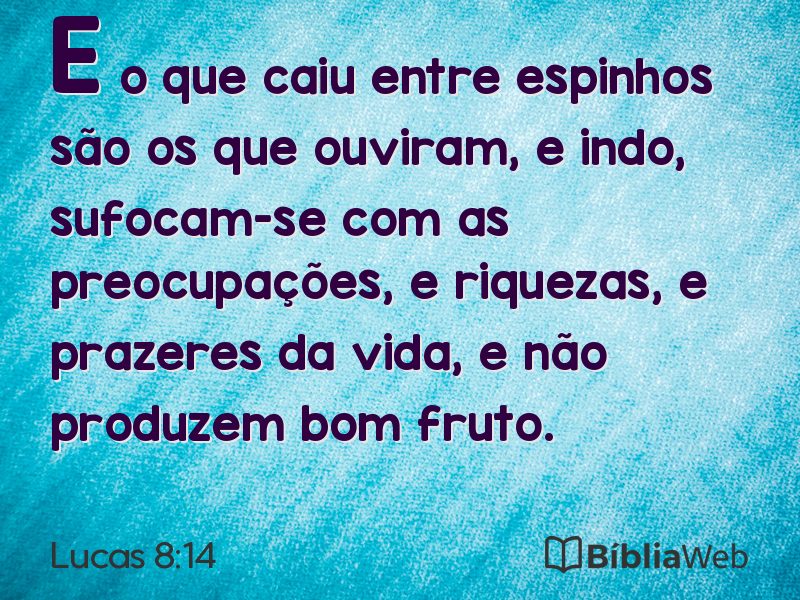 Lucas 8:14 em imagem para compartilhar