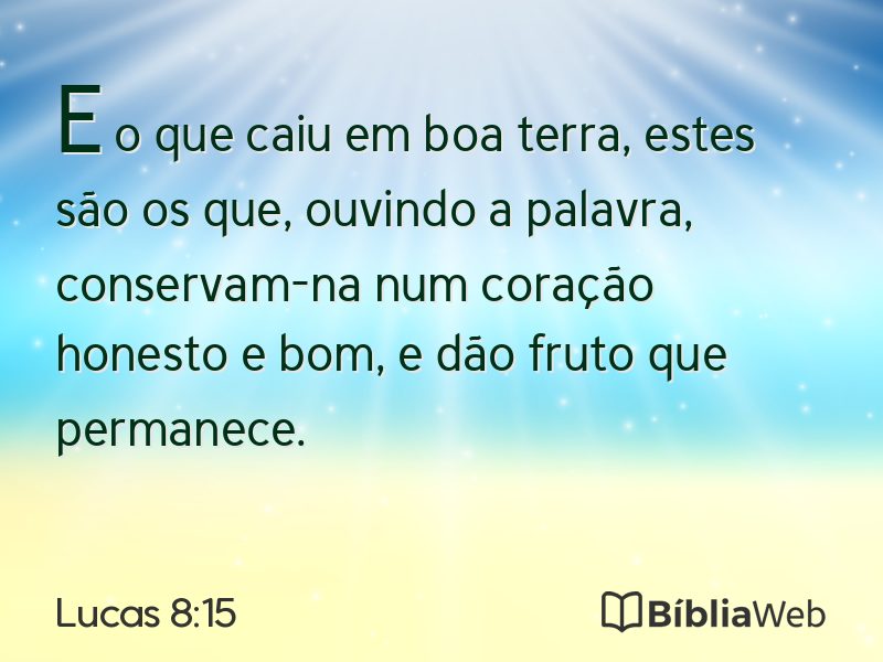 Lucas 8:15 em imagem para compartilhar