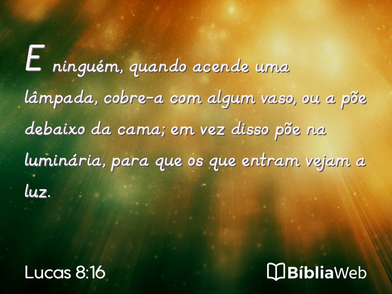 Lucas 8:16 em imagem para compartilhar