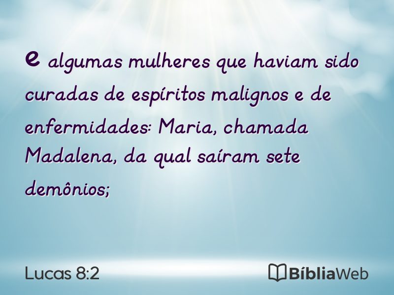 Lucas 8:2 em imagem para compartilhar
