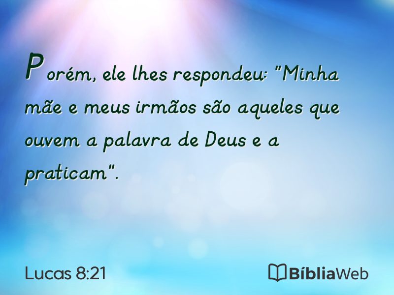 Lucas 8:21 em imagem para compartilhar