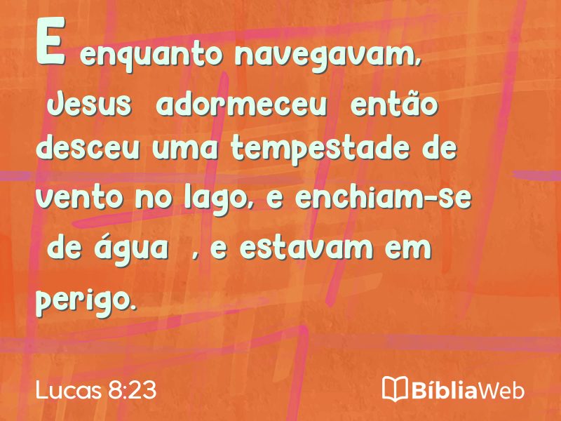 Lucas 8:23 em imagem para compartilhar
