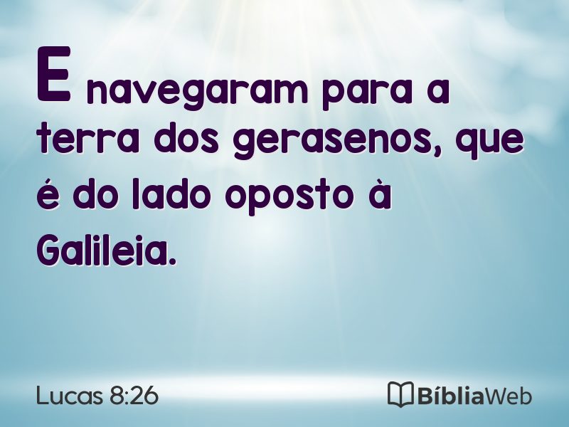 Lucas 8:26 em imagem para compartilhar