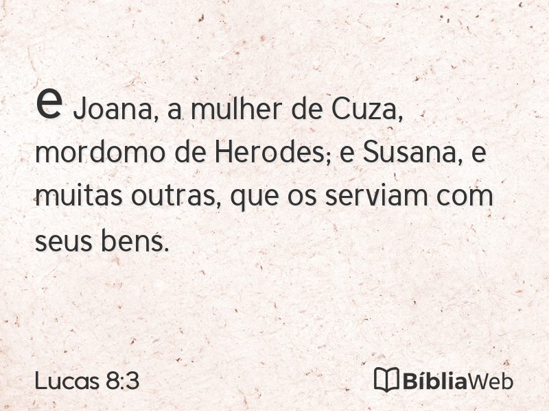 Lucas 8:3 em imagem para compartilhar