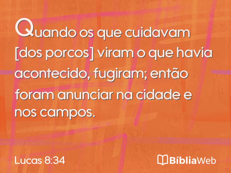 Lucas 8:34 em imagem para compartilhar