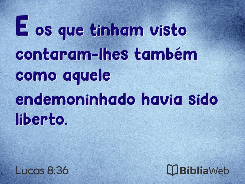 Lucas 8:36 em imagem para compartilhar