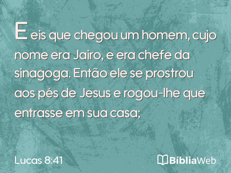 Lucas 8:41 em imagem para compartilhar