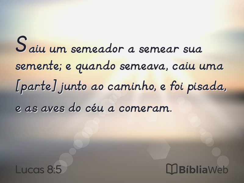 Lucas 8:5 em imagem para compartilhar