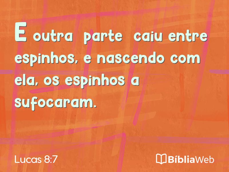 Lucas 8:7 em imagem para compartilhar