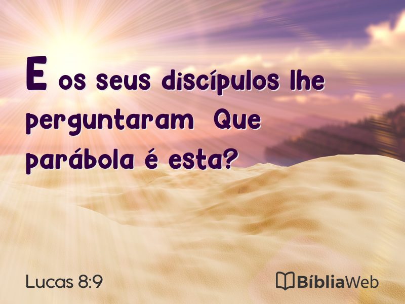 Lucas 8:9 em imagem para compartilhar