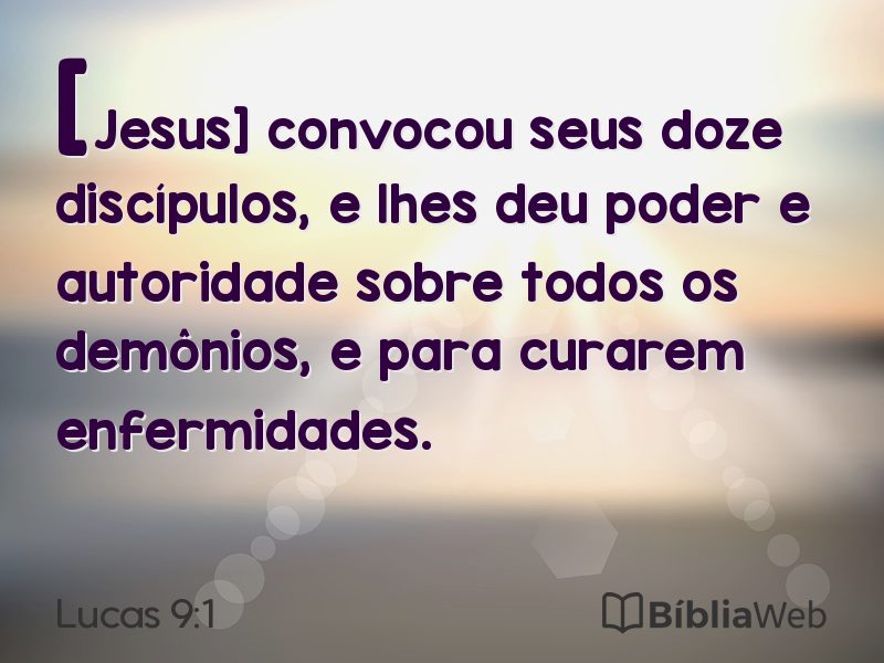 Lucas 9:1 em imagem para compartilhar