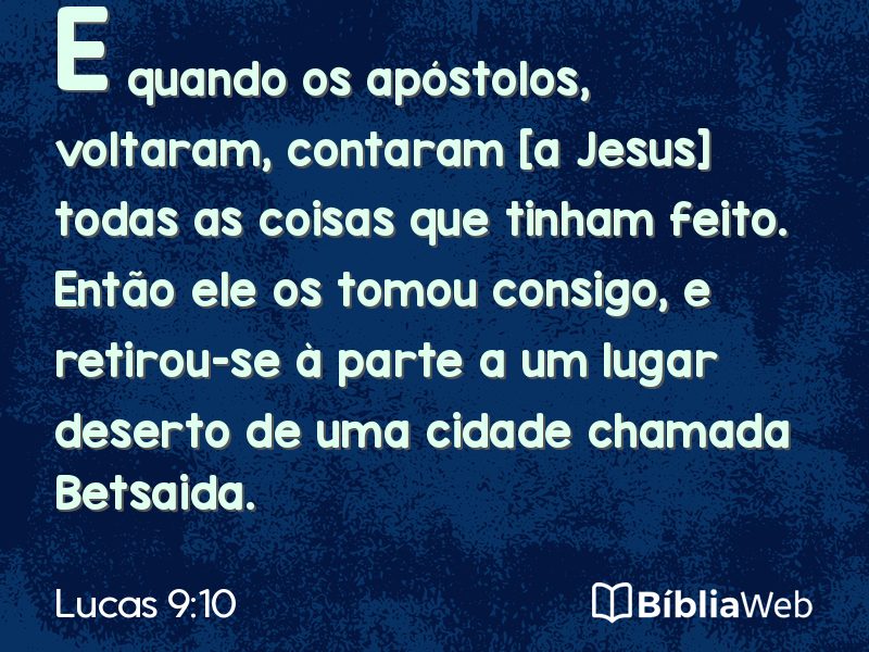 Lucas 9:10 em imagem para compartilhar