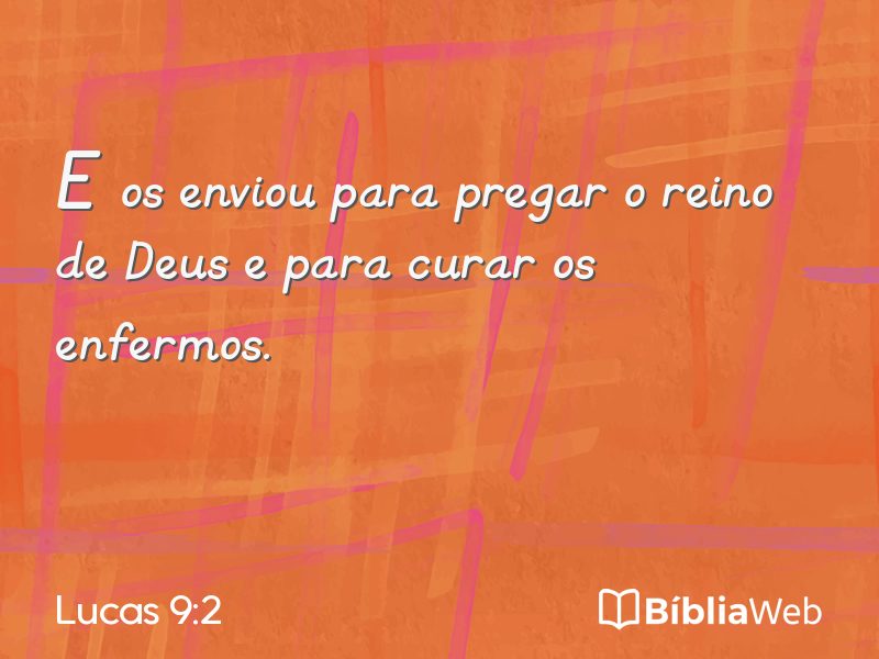 Lucas 9:2 em imagem para compartilhar
