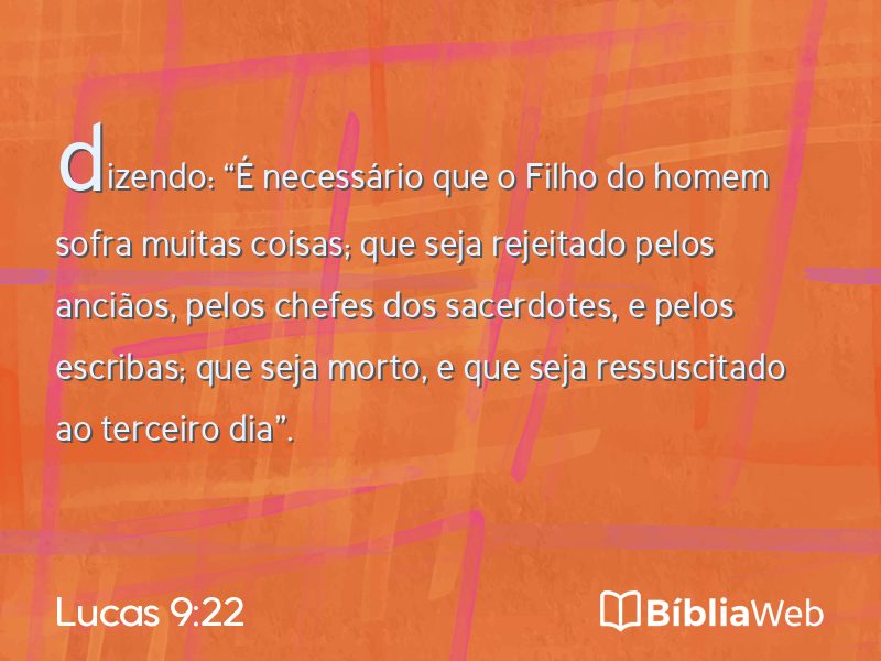 Lucas 9:22 em imagem para compartilhar