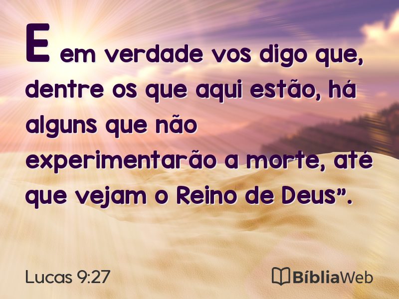 Lucas 9:27 em imagem para compartilhar