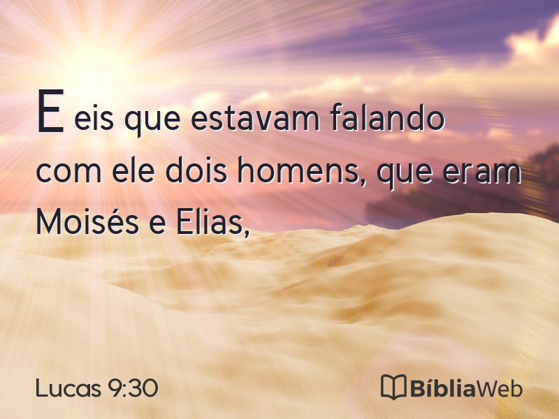 Lucas 9:30 em imagem para compartilhar