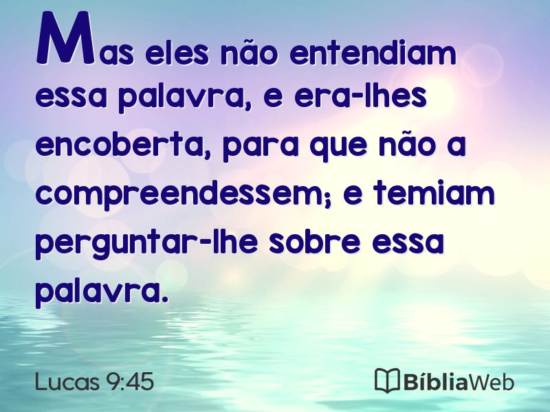 Lucas 9:45 em imagem para compartilhar