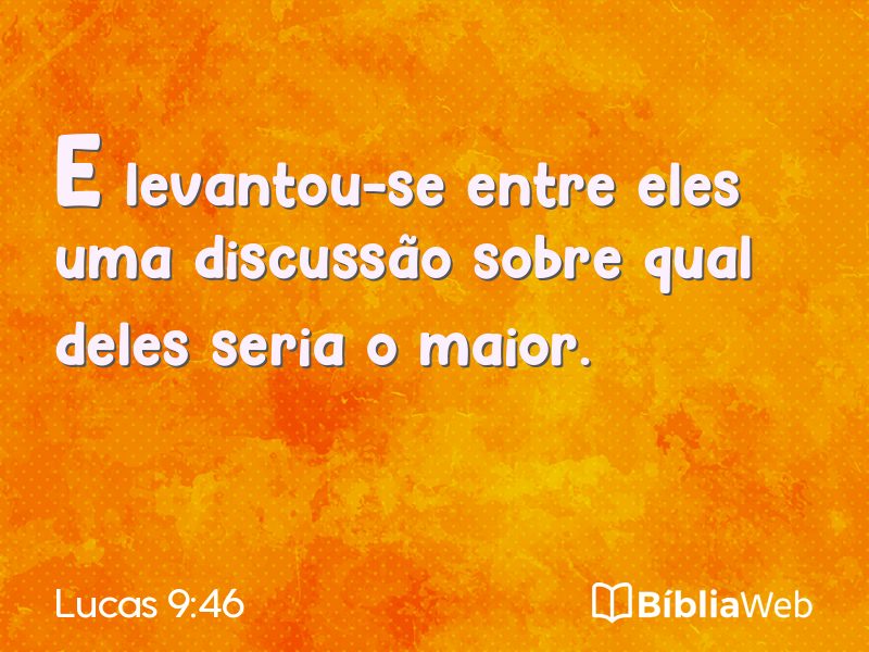Lucas 9:46 em imagem para compartilhar