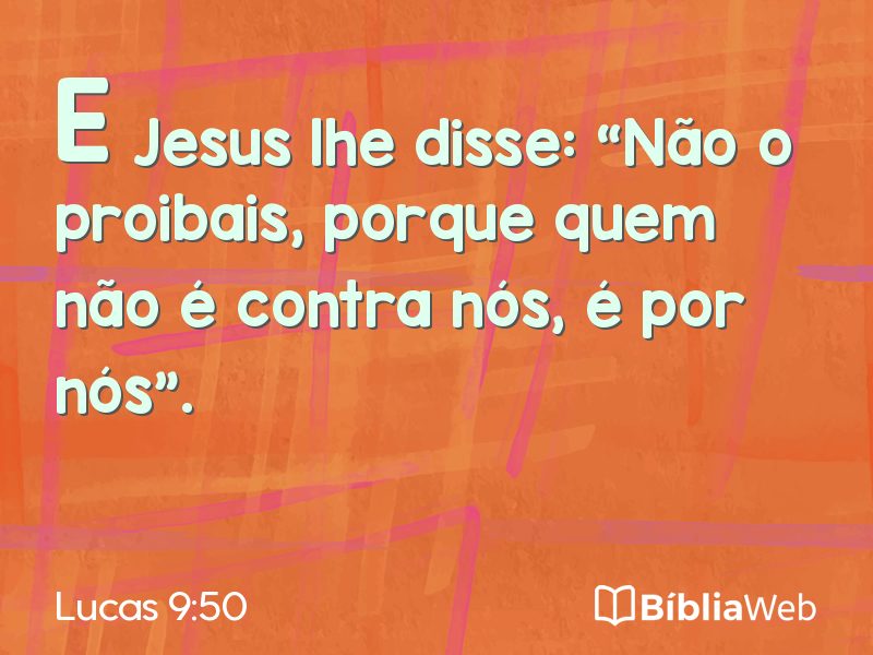 Lucas 9:50 em imagem para compartilhar