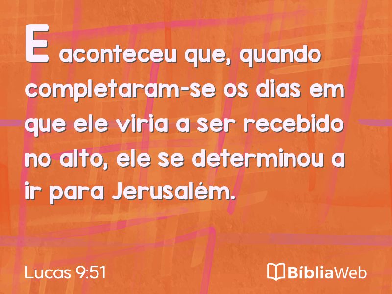 Lucas 9:51 em imagem para compartilhar