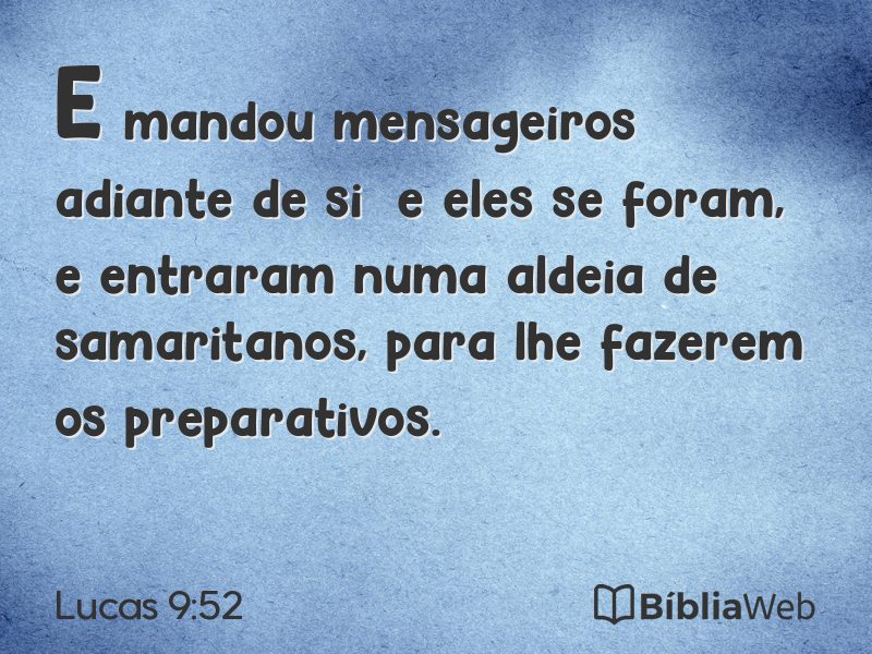 Lucas 9:52 em imagem para compartilhar