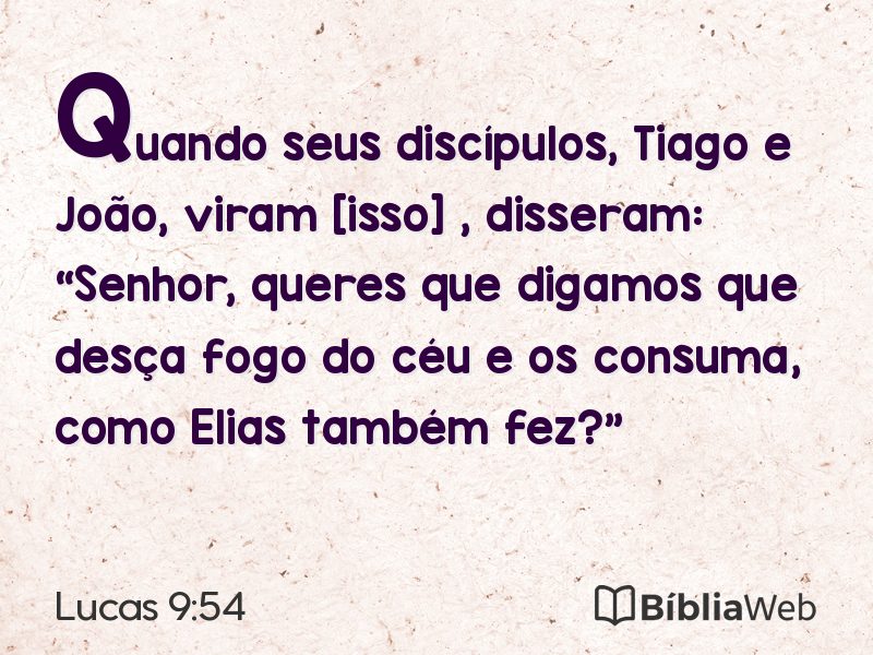 Lucas 9:54 em imagem para compartilhar