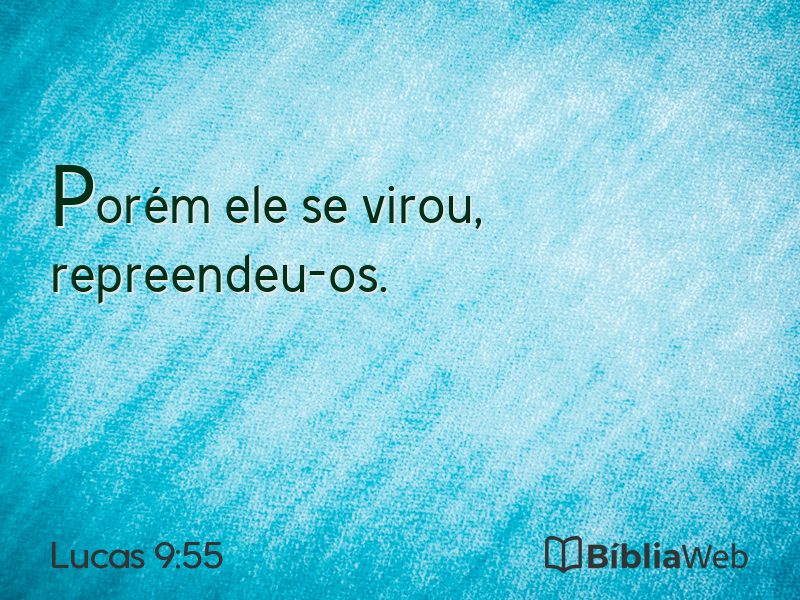 Lucas 9:55 em imagem para compartilhar