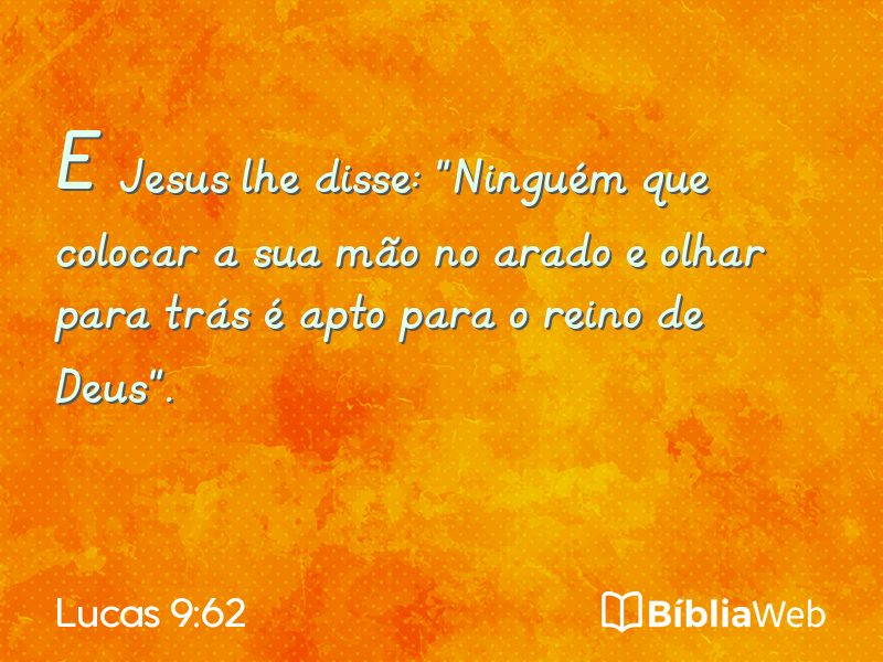 Lucas 9:62 em imagem para compartilhar