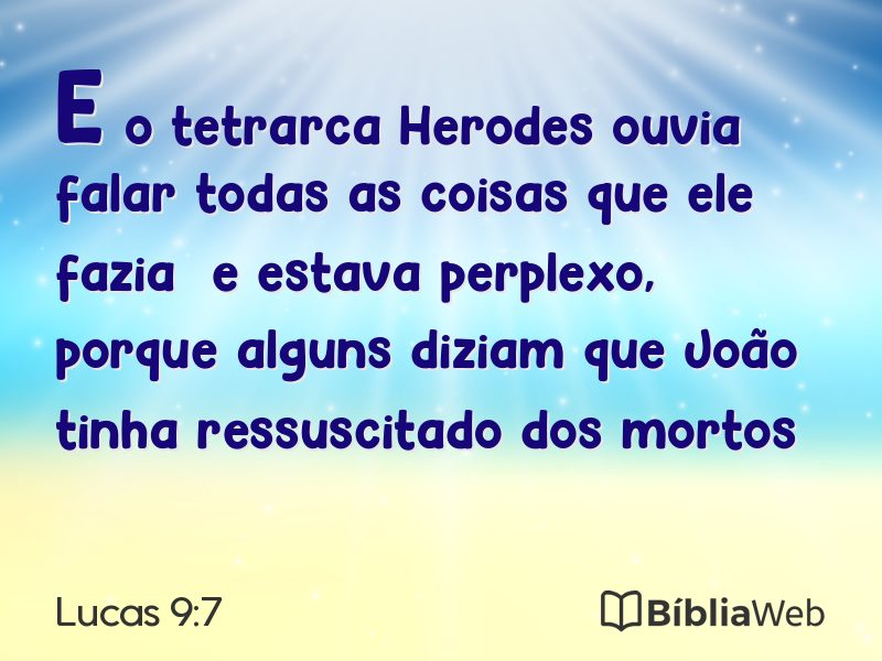 Lucas 9:7 em imagem para compartilhar